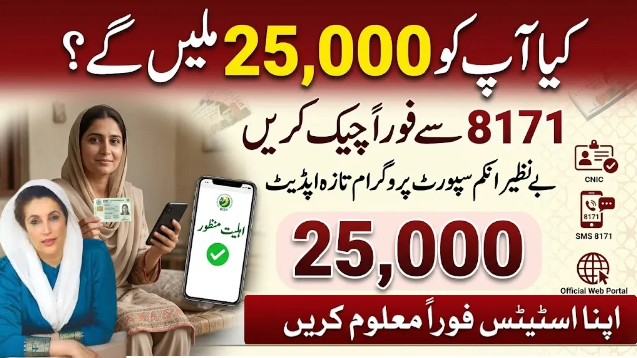 BISP 8171 Check Online 25000 Payment Status Update Complete Eligibility Verification Guide